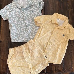 Modern Moments Infant/Toddler Boy Woven Shirt and Short Set + additional shirt
